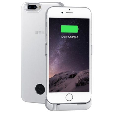 Чехол-аккумулятор INTERSTEP Metal battery case для iPhone 6 Plus/7 Plus silver