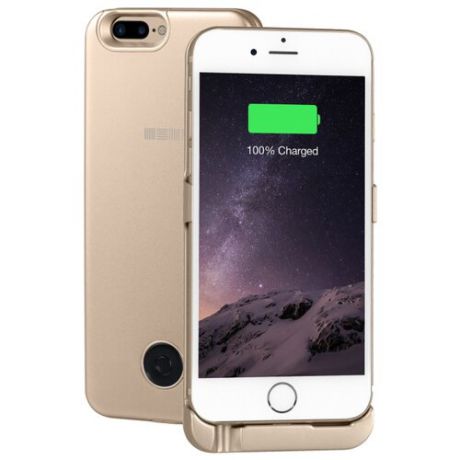 Чехол-аккумулятор INTERSTEP Metal battery case для iPhone 6 Plus/7 Plus gold