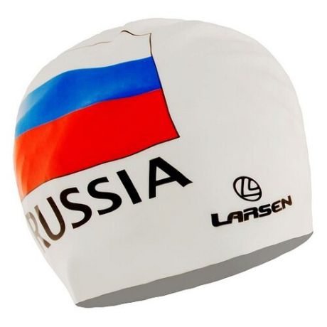 Шапочка для плавания Larsen Russia белый белая