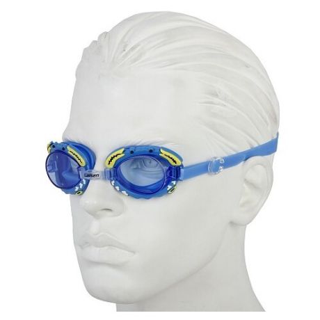 Очки для плавания Larsen DR30 синие "Крабик"