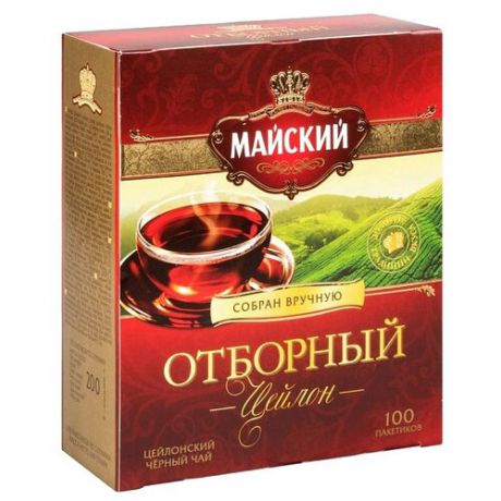 Чай черный Майский Отборный в пакетиках, 100 шт.