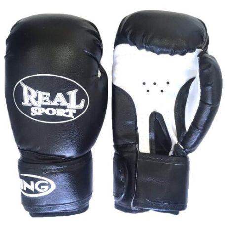Боксерские перчатки Realsport ES-06 черный 12 oz