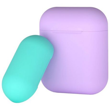 Чехол Deppa для AirPods двухцветный lavender/mint