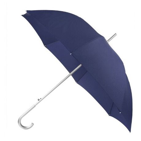 Зонт-трость автомат Samsonite Alu Drop S (8 спиц, ручка-крюк) синий
