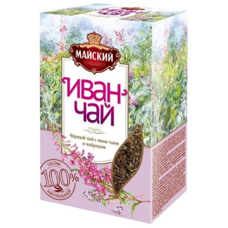 Чай черный Майский Иван-чай с чабрецом, 75 г