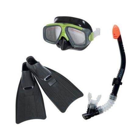Набор для плавания с ластами Intex Surf Rider Sports размер 41-45 черный