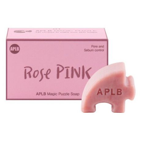 APLB мыло с экстрактом розы для жирной кожи с расширенными порами Magic Puzzle Rose Pink, 23 г