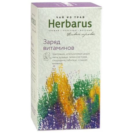Чай травяной Herbarus Заряд витаминов в пакетиках, 24 шт.