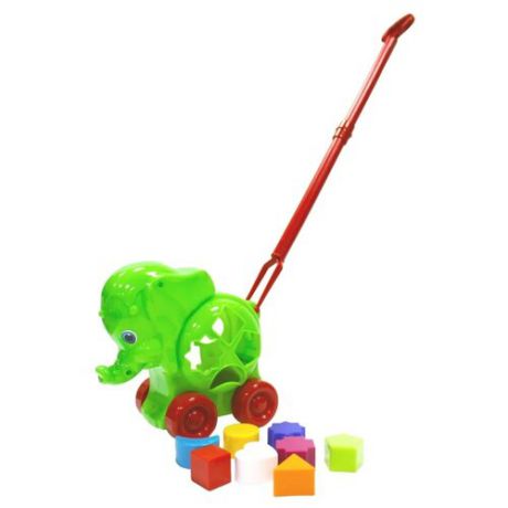 Каталка-игрушка Green Plast Слон (СлР001) зеленый