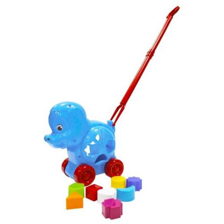 Каталка-игрушка Green Plast Собака (СР001) синий
