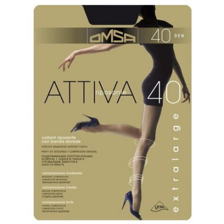 Колготки Omsa Attiva XXL 40 den, размер 6-XL, caramello