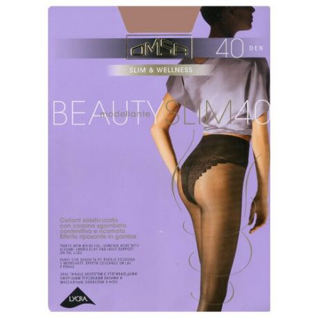 Колготки Omsa Beauty Slim 40 den, размер 4-L, nero