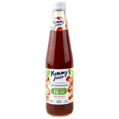 Нектар Yummy juice клубничный, без сахара, 0.33 л