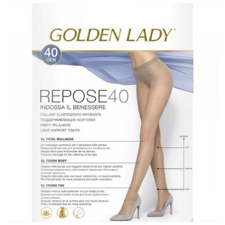 Колготки Golden Lady Repose 40 den, размер 5-XL, fumo
