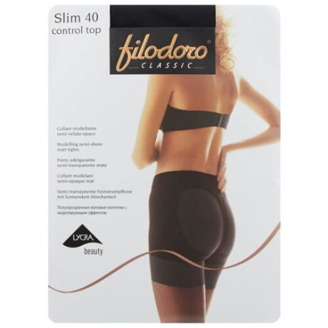 Колготки Filodoro Classic Slim Control Top 40 den, размер 3-M, nero