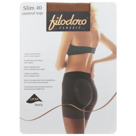 Колготки Filodoro Classic Slim Control Top 40 den, размер 3-M, tea