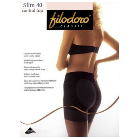 Колготки Filodoro Classic Slim Control Top 40 den, размер 4-L, playa