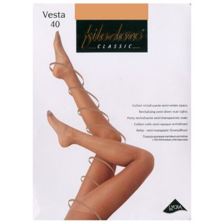 Колготки Filodoro Classic Vesta 40 den, размер 4-L, nero