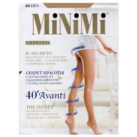 Колготки MiNiMi Avanti 40 den, размер 5-XL, cappuccino