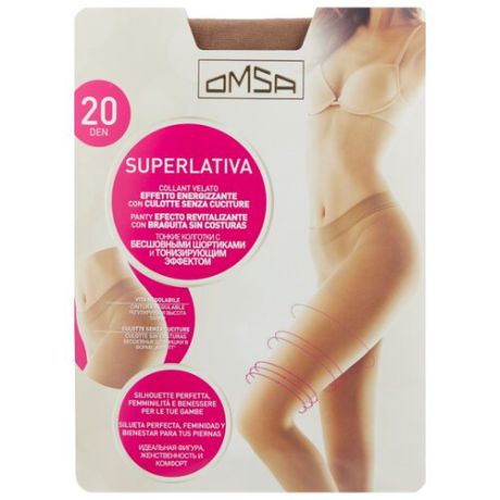 Колготки Omsa SuperLativa 20 den, размер 5-MAXI, daino