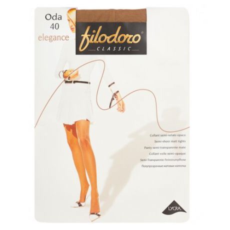 Колготки Filodoro Classic Oda Elegance 40 den, размер 3-M, cognac