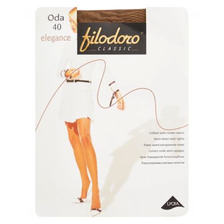 Колготки Filodoro Classic Oda Elegance 40 den, размер 4-L, glace