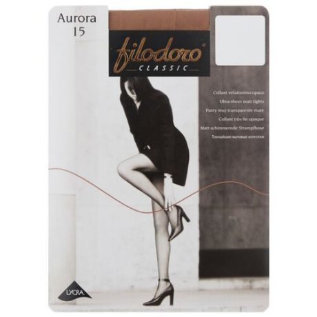 Колготки Filodoro Classic Aurora 15 den, размер 4-L, cognac