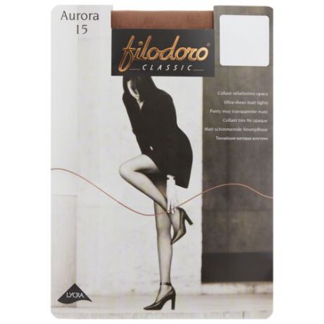 Колготки Filodoro Classic Aurora 15 den, размер 3-M, cognac
