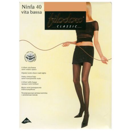 Колготки Filodoro Classic Ninfa Vita Basa 40 den, размер 4-L, cappuccino