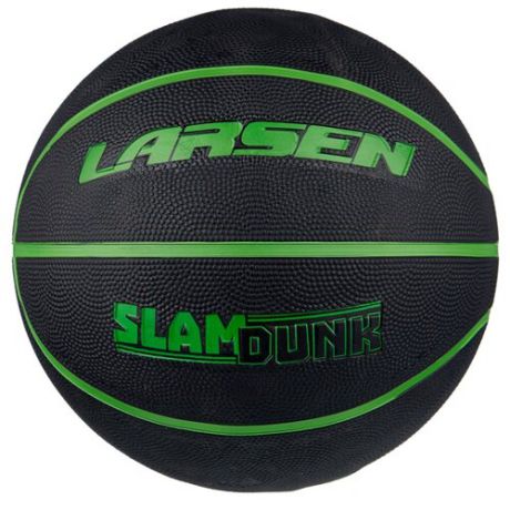 Баскетбольный мяч Larsen Slam Dunk, р. 7 черный/зеленый