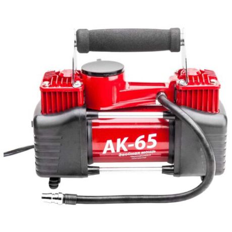 Автомобильный компрессор AUTOPROFI AK-65 красный