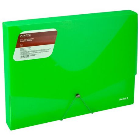 Axent Папка на резинке А4 объемная прозрачный зеленый