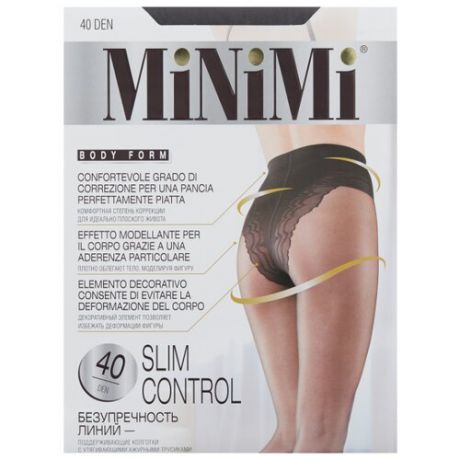 Колготки MiNiMi Slim Control 40 den, размер 1/2-S, fumo