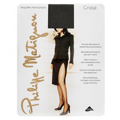 Колготки Philippe Matignon Cristal 30 den, размер 5-MAXI-XL, platino