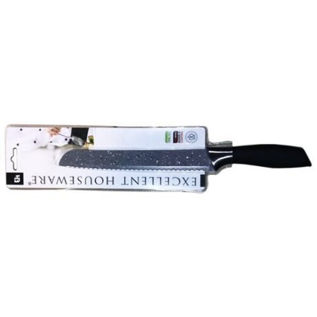 Excellent Houseware Нож для хлеба 17012, 20 см серый / черный