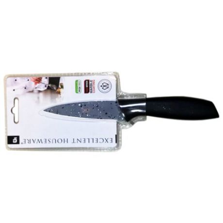 Excellent Houseware Нож для чистки овощей и фруктов 17011, 9 см серый / черный