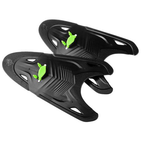 Лопатки для плавания MAD WAVE Freestyle black/green one size