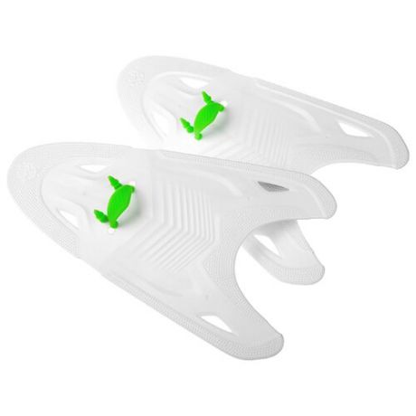 Лопатки для плавания MAD WAVE Freestyle White/Green one size