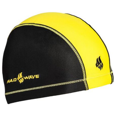 Шапочка для плавания MAD WAVE Duotone Black/ Yellow