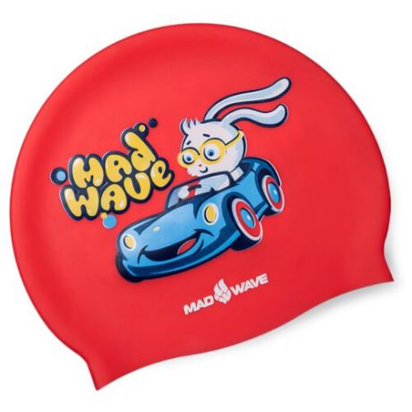 Шапочка для плавания MAD WAVE Bunny red