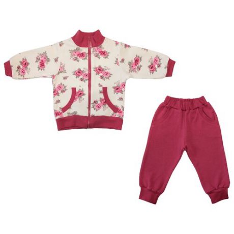 Комплект одежды Жанэт размер 86, бежевый/красный