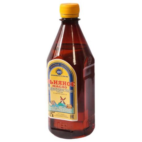 Василева Слобода Масло льняное нерафинированное пищевое, пластиковая бутылка 0.5 л