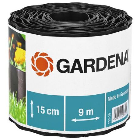 Бордюрная лента GARDENA 530-20/532-20/534-20/536-20/538-20/540-20, черный, 9 х 0.15 м