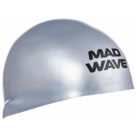 Шапочка для плавания MAD WAVE D-CAP серебро L