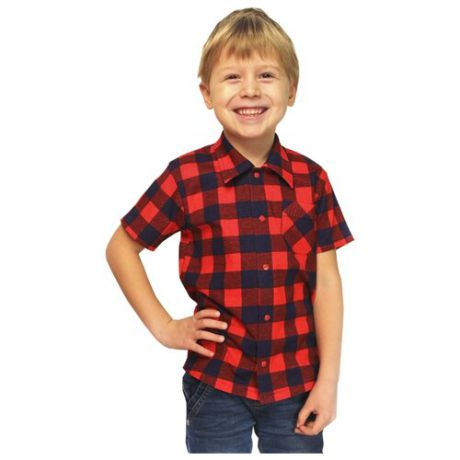 Рубашка TREND размер 98-56(28), красный/синий