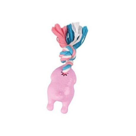 Игрушка для собак DEZZIE Курица с веревкой (5638202) розовый