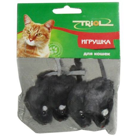 Мышь для кошек Triol серая 4 шт (M002NG/Ч-00600/22161027) серый