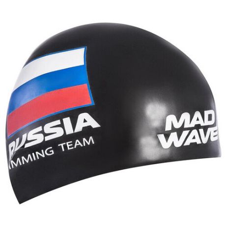 Шапочка для плавания MAD WAVE Swimming Team черный