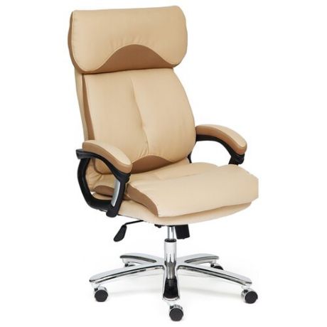 Компьютерное кресло TetChair Grand, обивка: текстиль/искусственная кожа, цвет: бежевый/бронзозый