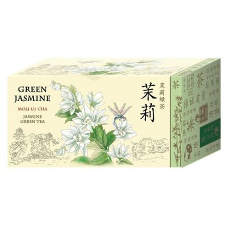 Чай зеленый Green Panda Зеленый жасмин в пакетиках, 25 шт.